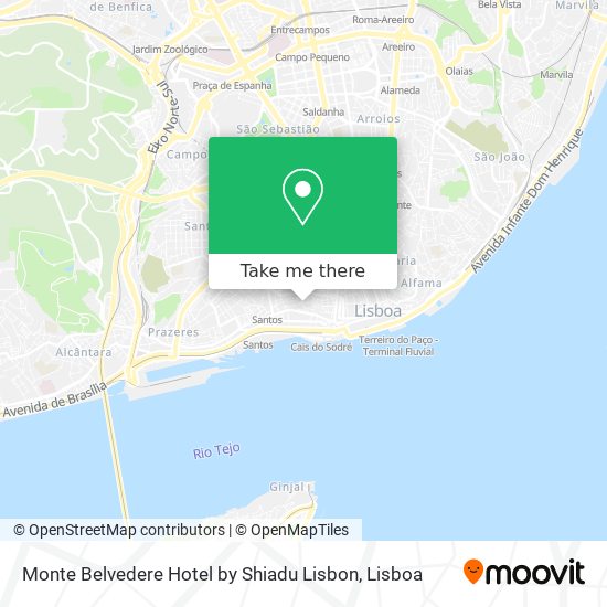 Monte Belvedere Hotel by Shiadu Lisbon map