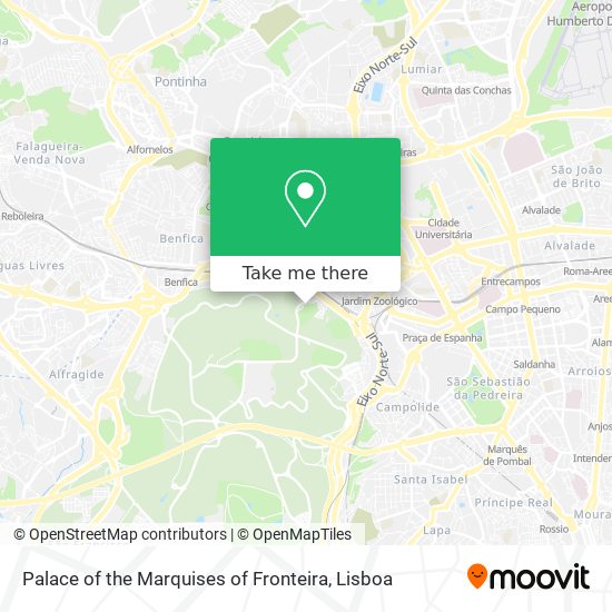 Palace of the Marquises of Fronteira map