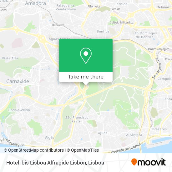 Hotel ibis Lisboa Alfragide Lisbon map