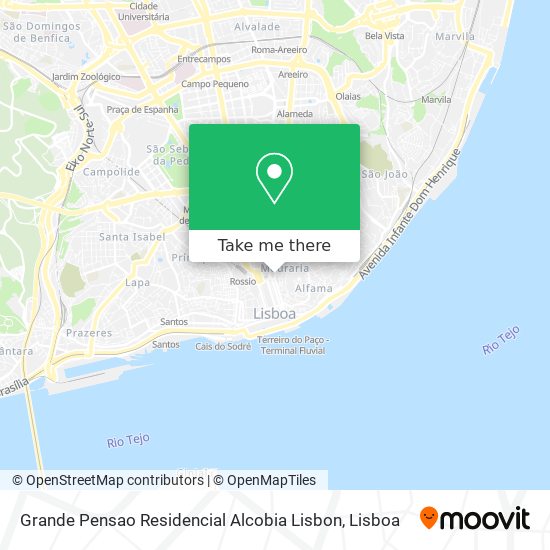 Grande Pensao Residencial Alcobia Lisbon map