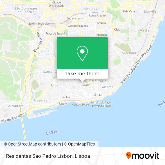 Residentas Sao Pedro Lisbon map