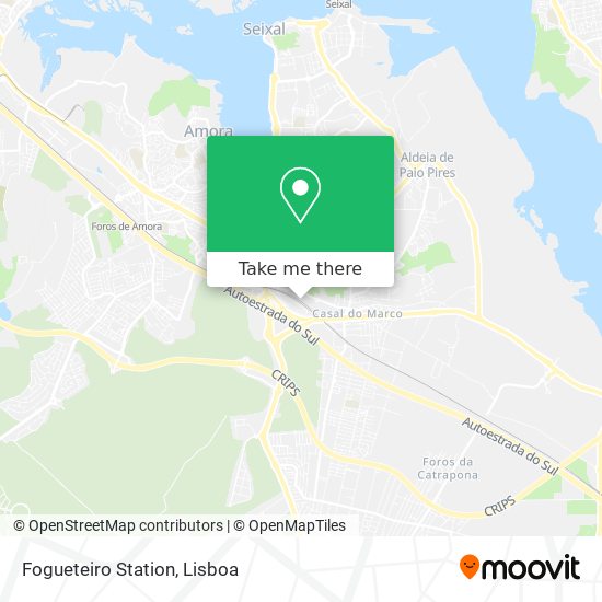Fogueteiro Station mapa