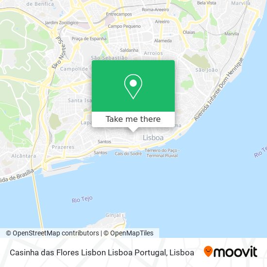 Casinha das Flores Lisbon Lisboa Portugal map