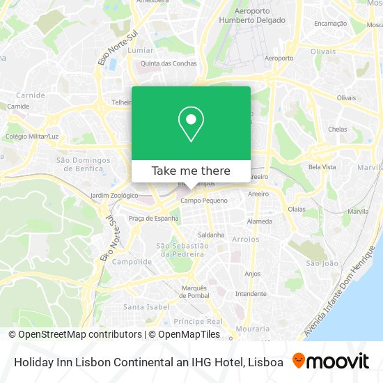 Holiday Inn Lisbon Continental an IHG Hotel mapa