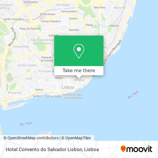 Hotel Convento do Salvador Lisbon map