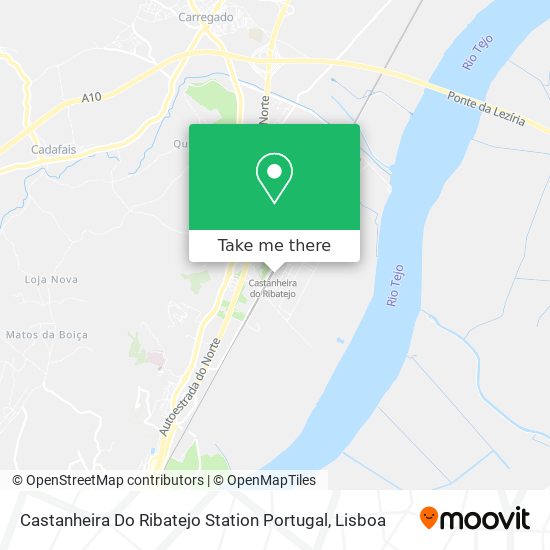 Castanheira Do Ribatejo Station Portugal mapa
