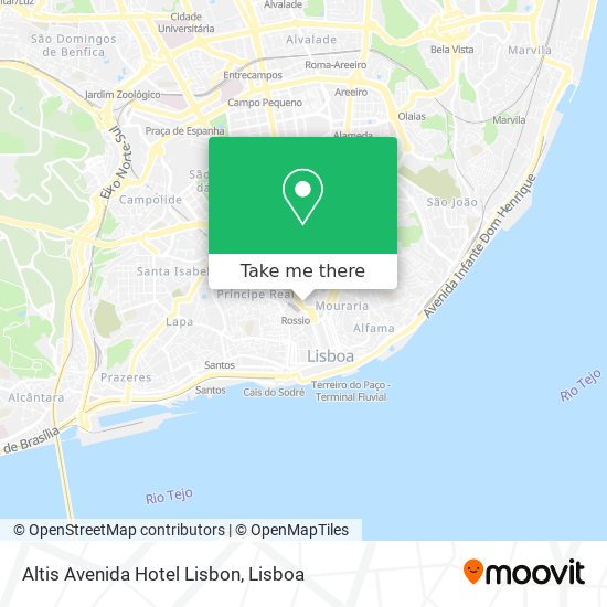 Altis Avenida Hotel Lisbon map