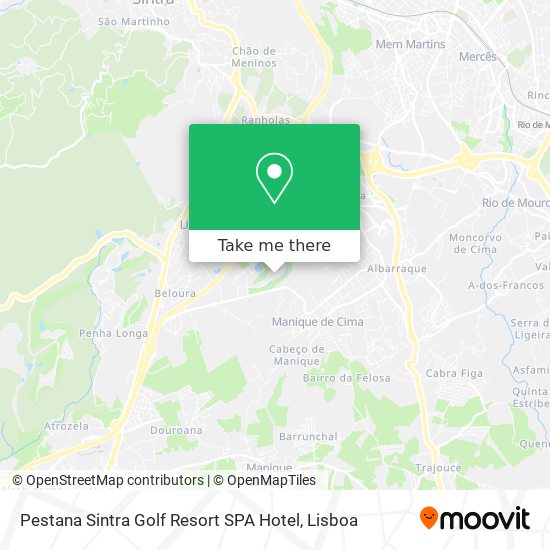 Pestana Sintra Golf Resort SPA Hotel map