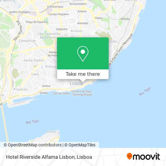 Hotel Riverside Alfama Lisbon mapa
