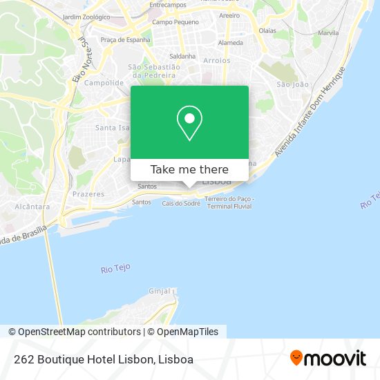 262 Boutique Hotel Lisbon map