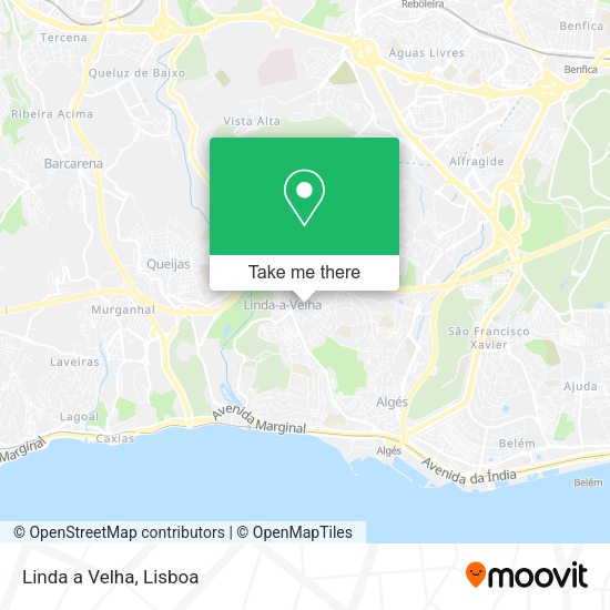 Linda a Velha mapa