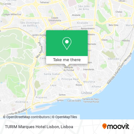 TURIM Marques Hotel Lisbon map
