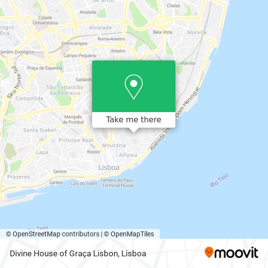 Divine House of Graça Lisbon map