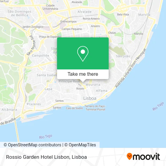 Rossio Garden Hotel Lisbon map