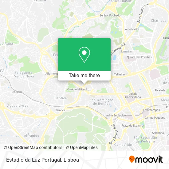 Estádio da Luz Portugal map