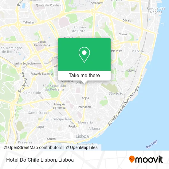 Hotel Do Chile Lisbon map