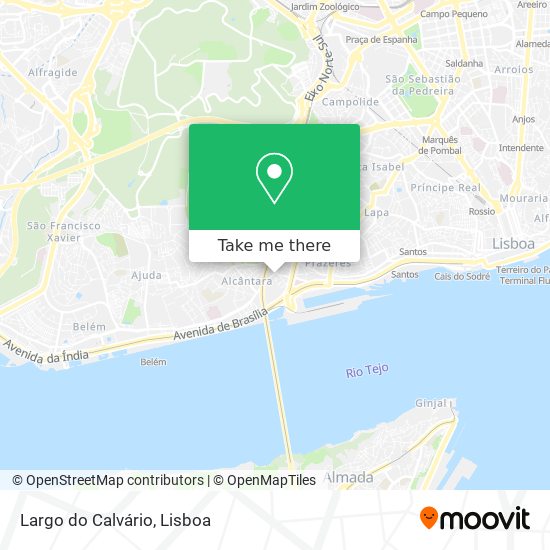 Largo do Calvário mapa