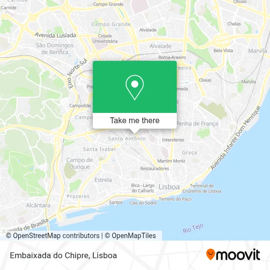 Embaixada do Chipre map