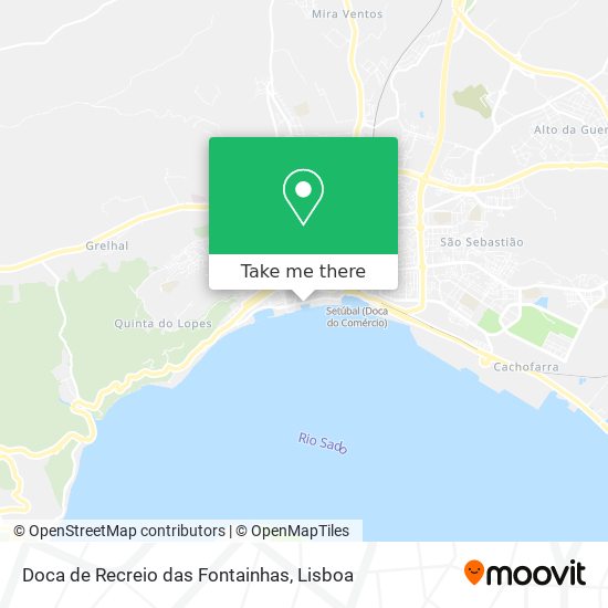 Doca de Recreio das Fontainhas mapa