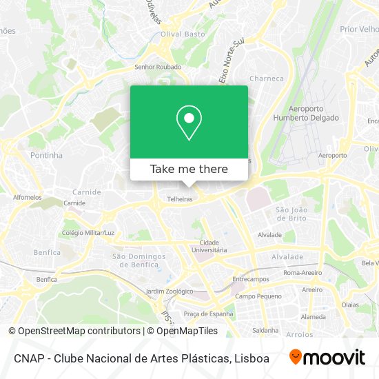 CNAP - Clube Nacional de Artes Plásticas map