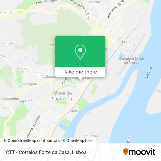 CTT - Correios Forte da Casa map