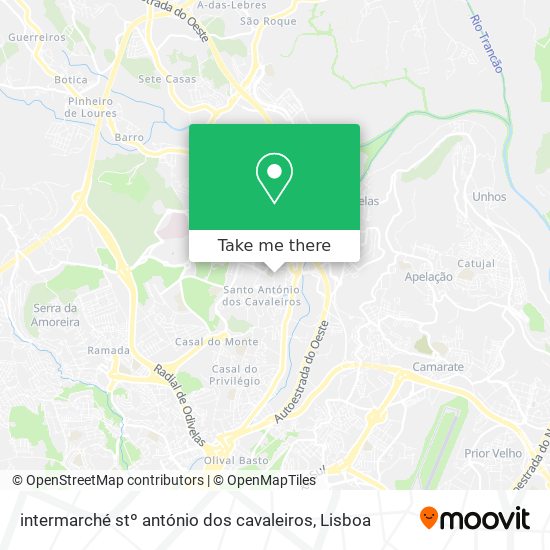 intermarché stº antónio dos cavaleiros map