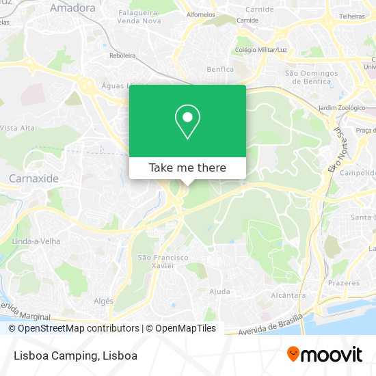 Lisboa Camping map