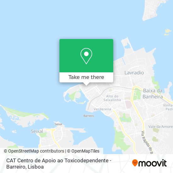 CAT Centro de Apoio ao Toxicodependente - Barreiro map