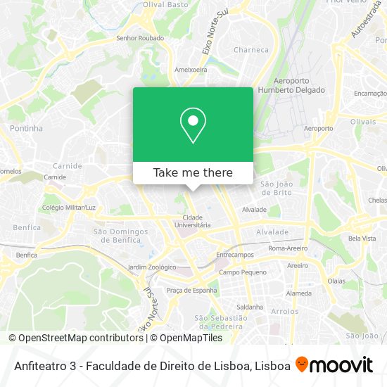 Anfiteatro 3 - Faculdade de Direito de Lisboa map