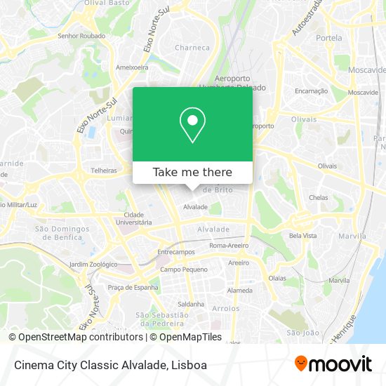 Cinema City Classic Alvalade mapa