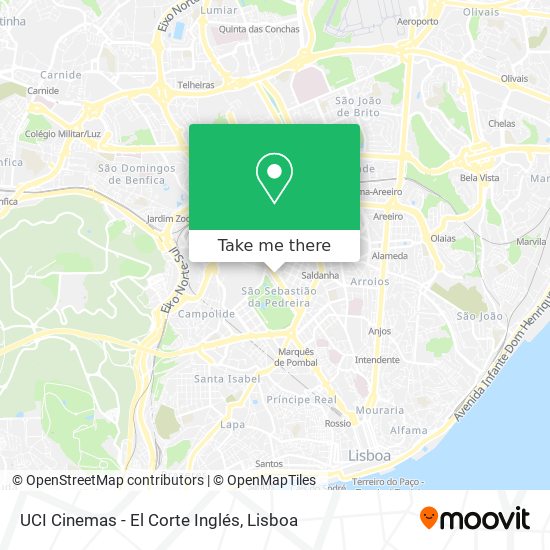 UCI Cinemas - El Corte Inglés mapa
