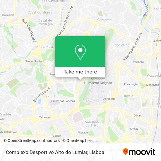 Complexo Desportivo Alto do Lumiar map