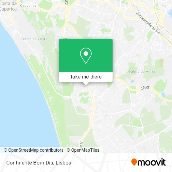 Continente Bom Dia map