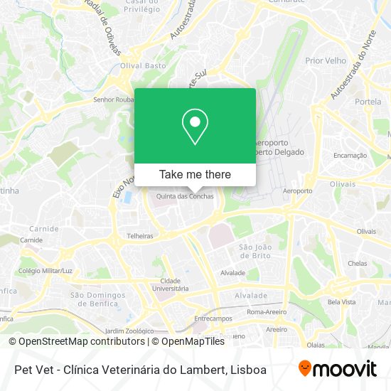 Pet Vet - Clínica Veterinária do Lambert mapa