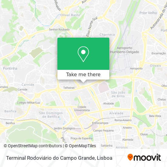 Terminal Rodoviário do Campo Grande map