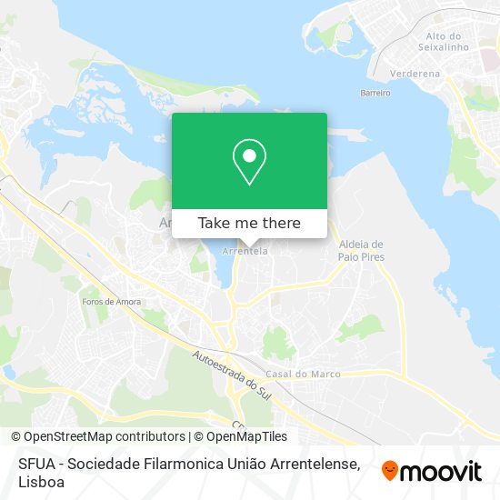 SFUA - Sociedade Filarmonica União Arrentelense map
