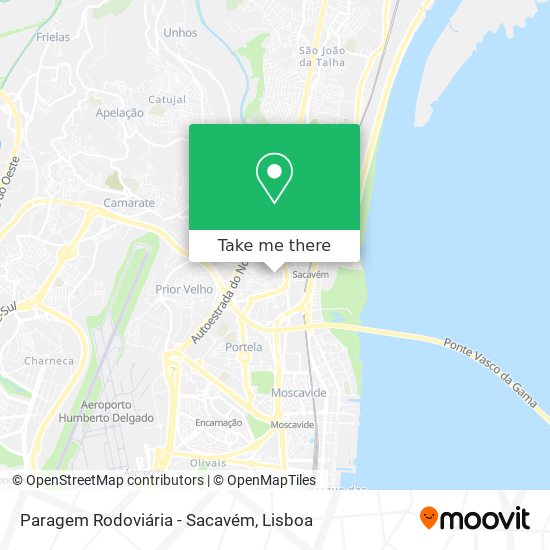 Paragem Rodoviária - Sacavém map