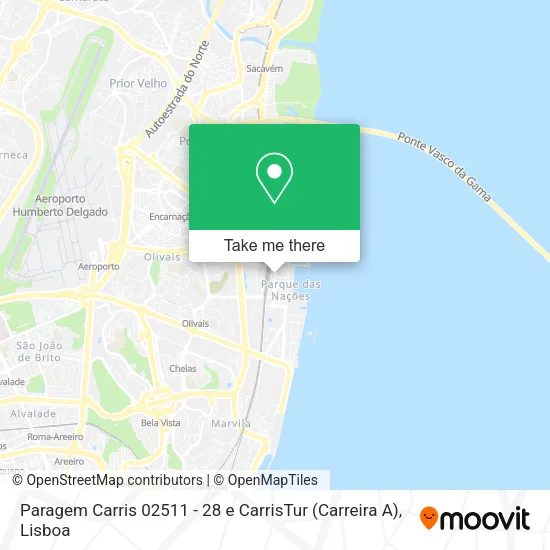 Paragem Carris 02511 - 28 e CarrisTur (Carreira A) map