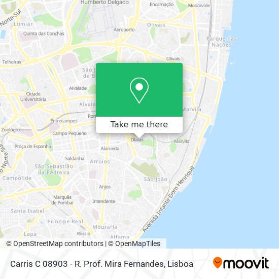 Carris C 08903 - R. Prof. Mira Fernandes map