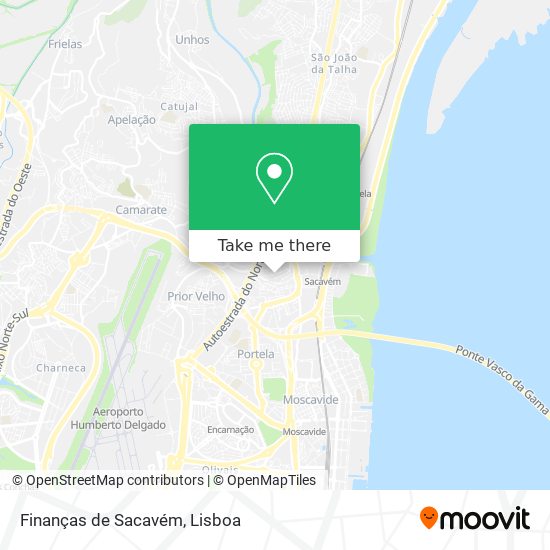 Finanças de Sacavém map