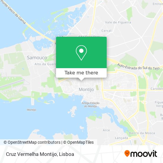 Cruz Vermelha Montijo mapa