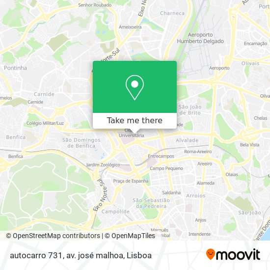 autocarro 731, av. josé malhoa map