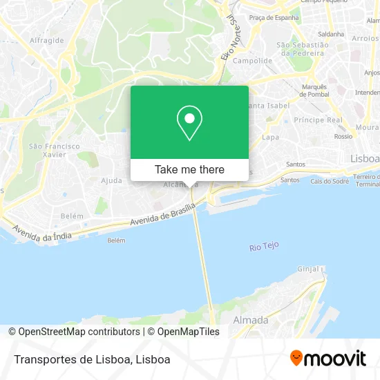 Transportes de Lisboa map