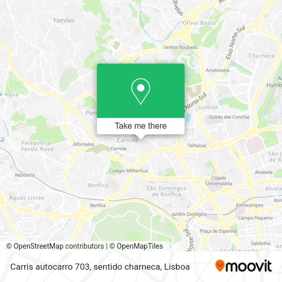 Carris autocarro 703, sentido charneca map