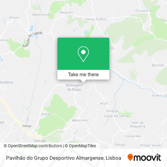 Pavilhão do Grupo Desportivo Almargense mapa