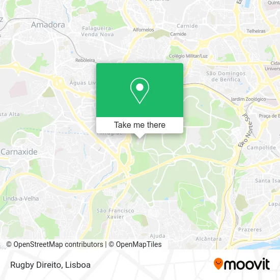 Rugby Direito map