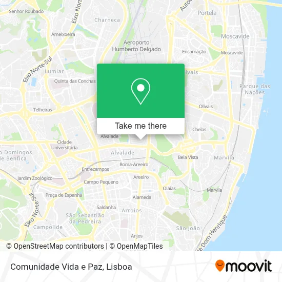 Comunidade Vida e Paz map