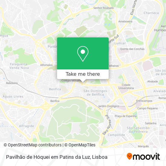 Pavilhão de Hóquei em Patins da Luz mapa