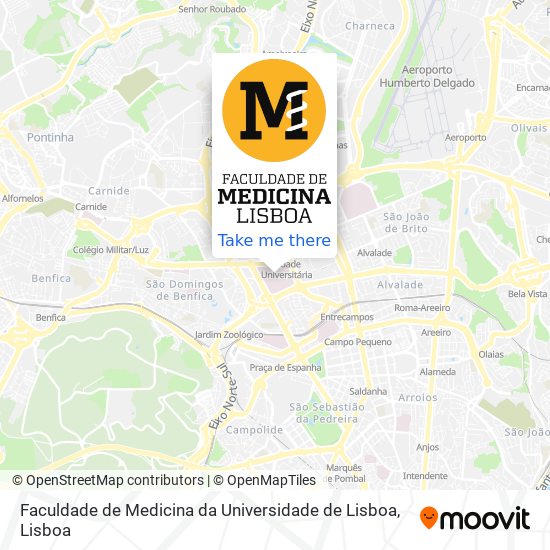 Faculdade de Medicina da Universidade de Lisboa map