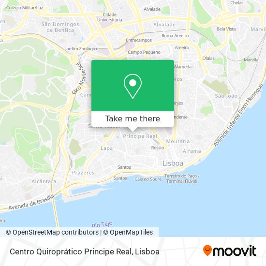 Centro Quiroprático Principe Real map